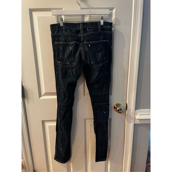Current Elliott The Skinny Distressed Paint Splattered Jeans sz 27 EUC - Picture 12 of 14